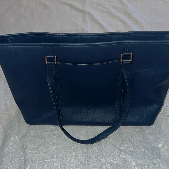 Michael Michael Kors Blue Laptop Saffiano Leather Tote GUC - Picture 2 of 10